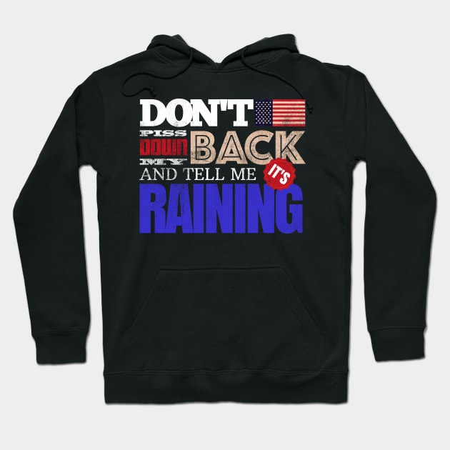 Don't Piss Down My Back And Tell Me It's Raining Hoodie by DanielLiamGill